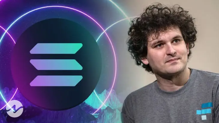 Photo of Sam Bankman-Fried and Solana Logo