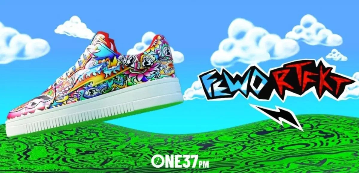image of the RTFKT and FEWOCiOUS NFT sneakers collaboration
