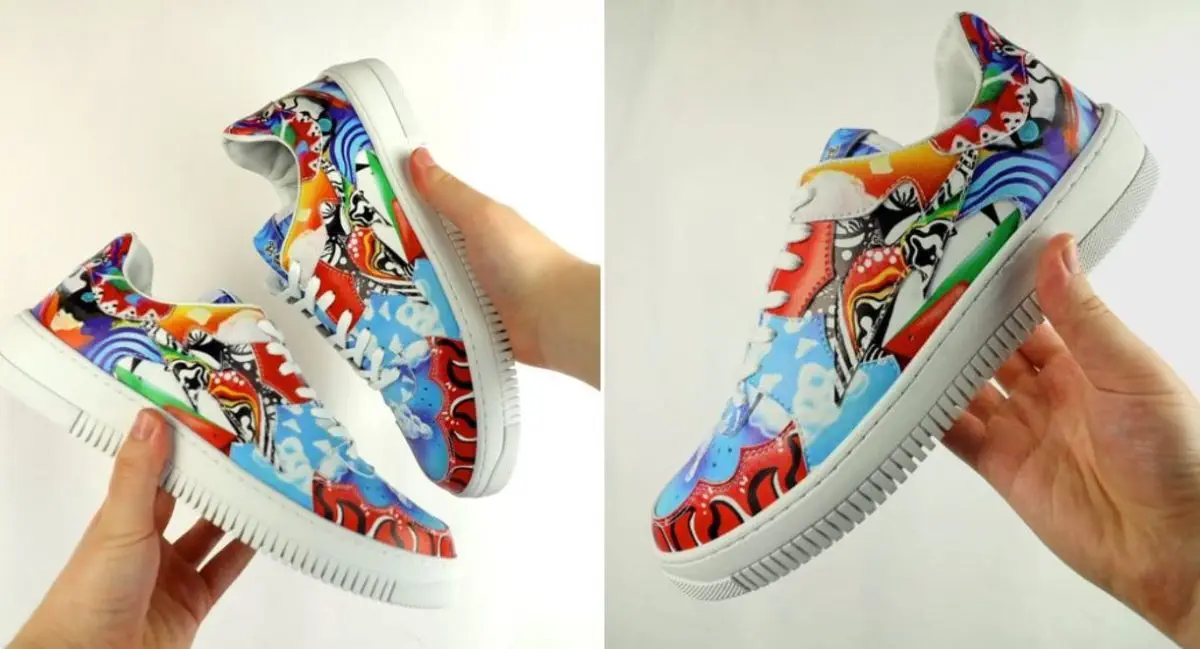 image close-up of a pair of RTFKT x FEWOCiOUS sneakers
