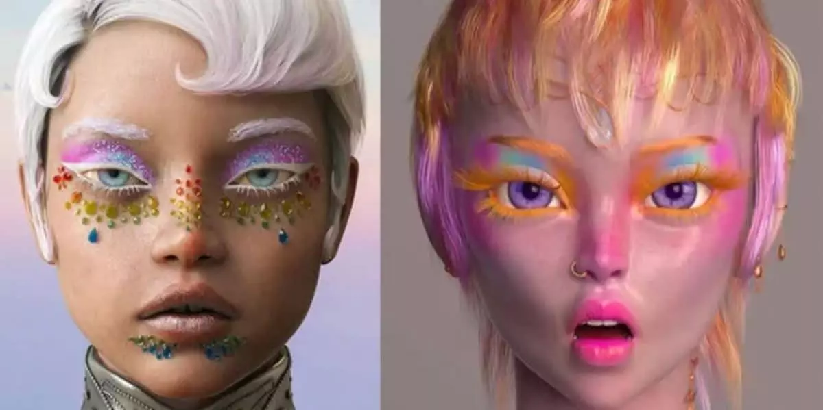 image of two digital avatars from the NYX Professional Makeup GORJS NFT DAO