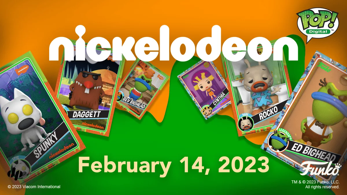 Funko x Nickelodeon digital collectibles ready for release on February 14, 2023.