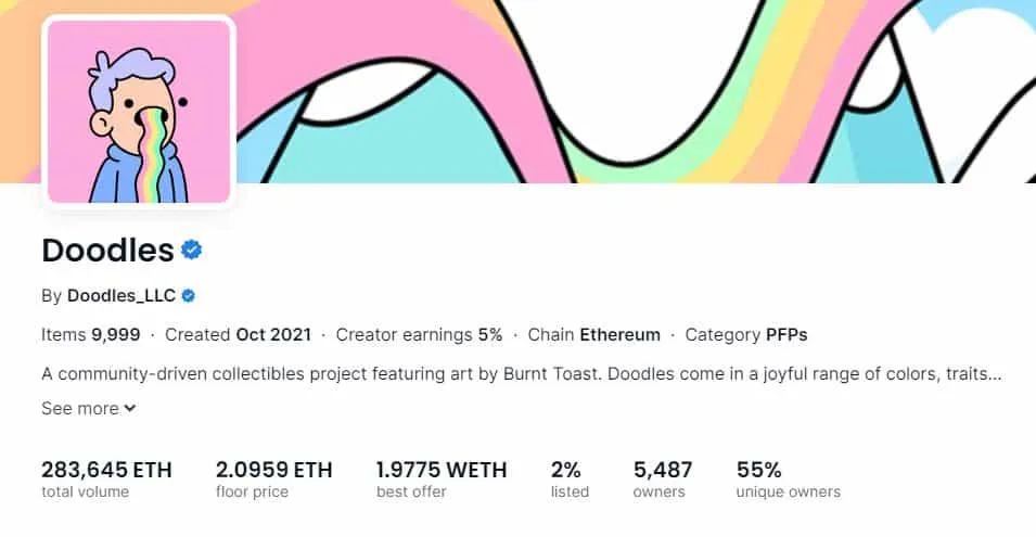Doodles holders are down bad in the NFT bear market