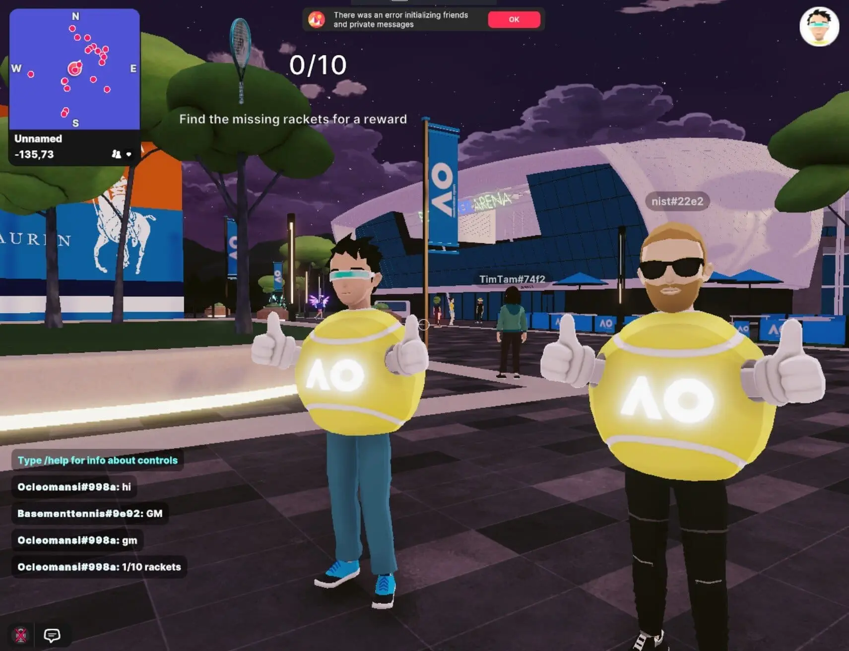 Metaverse footage from AO Decentraland