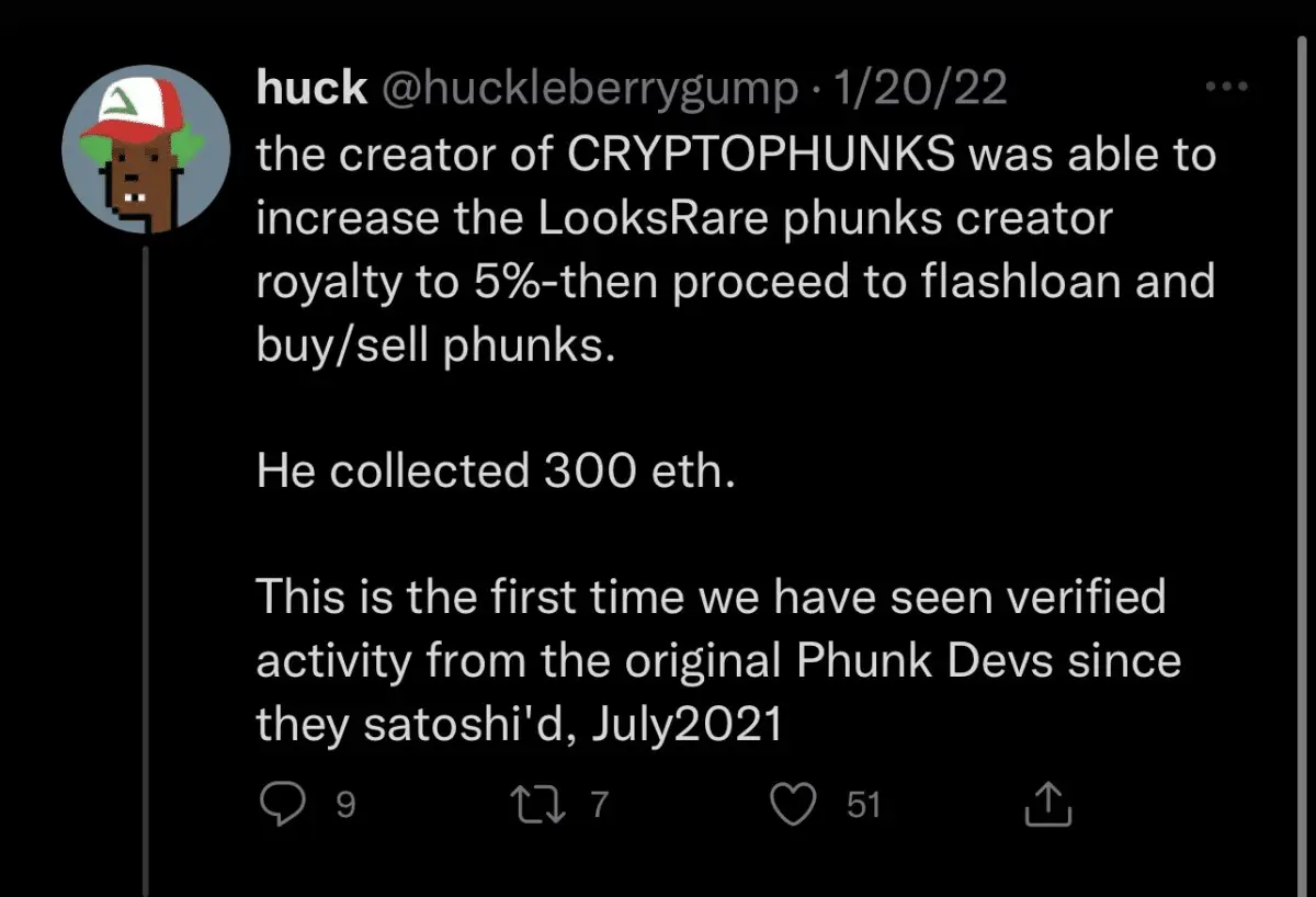 The picture shows the issue on CryptoPhunks