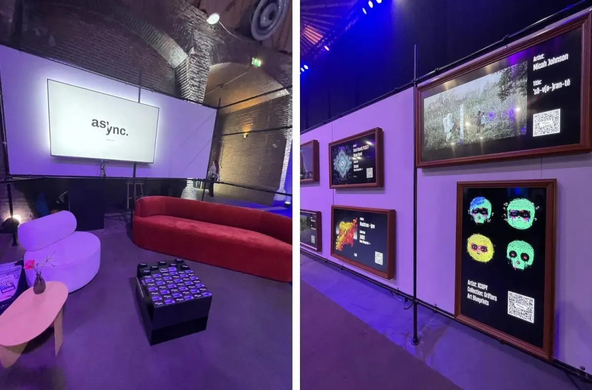 Async Art and Rebel Society installations
