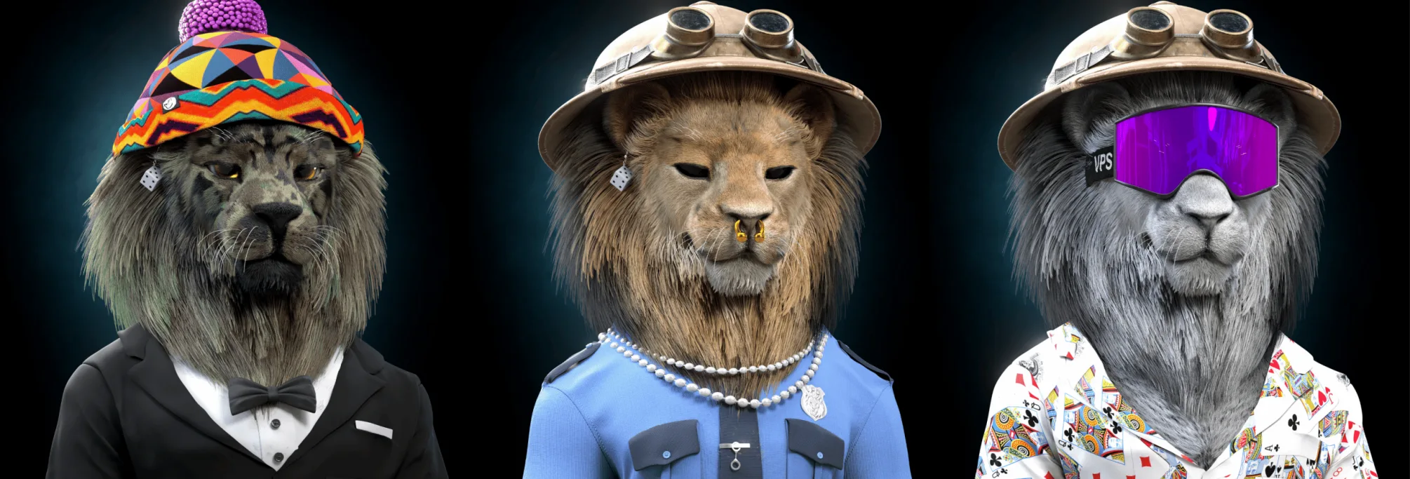 Three League of Legendary Lions PFPs